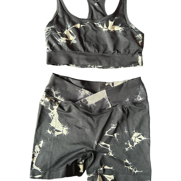None Other - Tie-Dye Sports Bra and Shorts Set NWOT